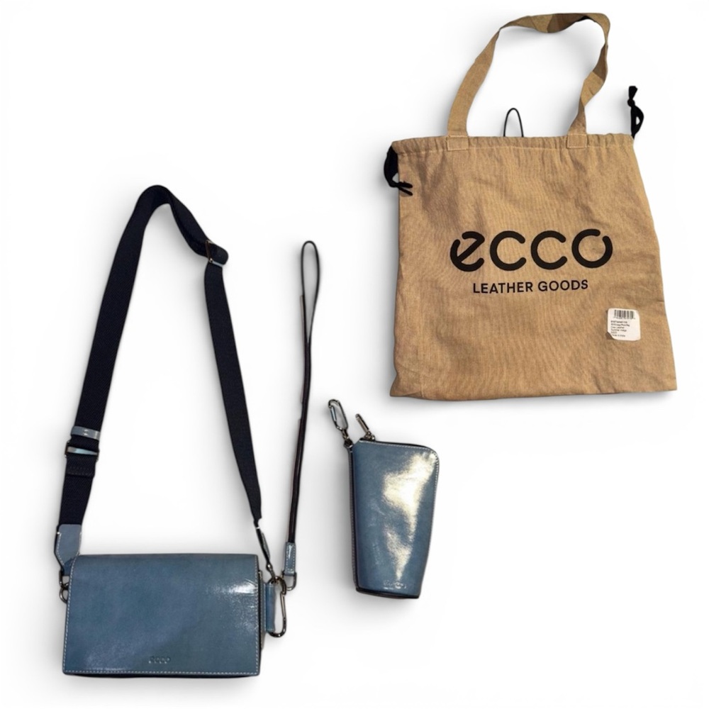 ECCO INDIGO PHONE BAG, dog hook, pouch, necklace and dust bag 🔥SALE🔥 NWT​